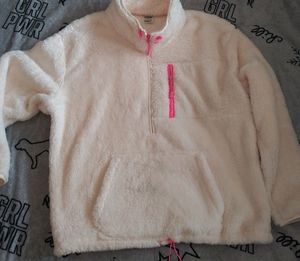 Victorias secret PINK XL teddy half zip jacket